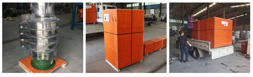 全不銹鋼振動篩包裝，裝箱，裝車。