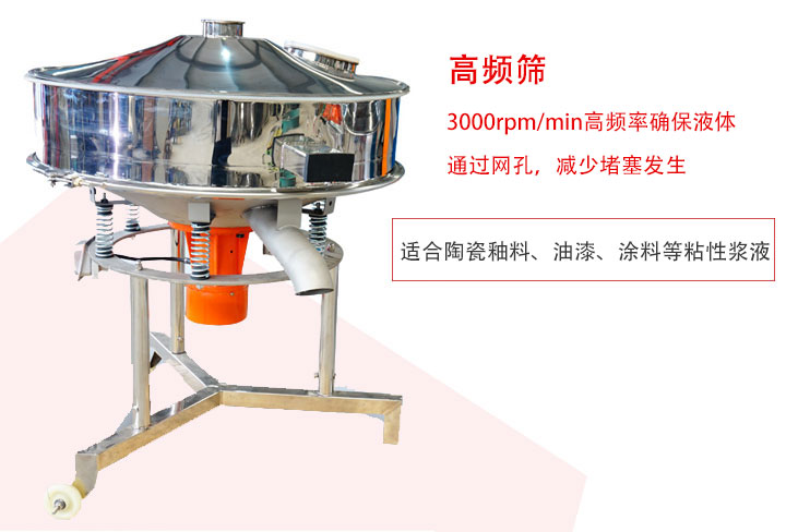 該產(chǎn)品是針對(duì)漿液過(guò)濾設(shè)計(jì)的一種高頻篩分機(jī)。