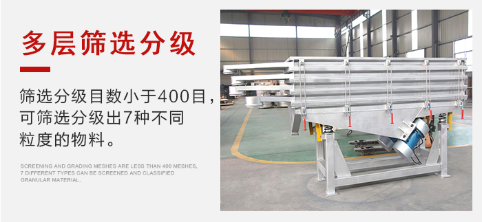 石子振動(dòng)篩多層篩選分級能夠同時(shí)篩分2-7種物料。