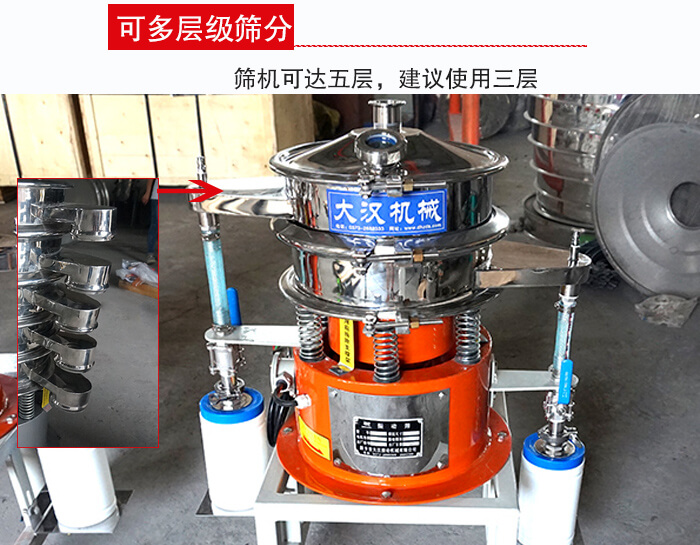 氣體波阿虎振動(dòng)篩篩機(jī)可達(dá)五層，三層較為常用