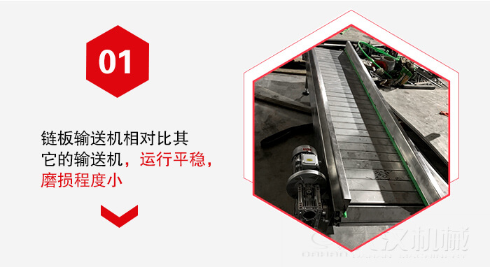 鏈板輸送機(jī)的運(yùn)行平穩(wěn)，磨損程度小的展示圖